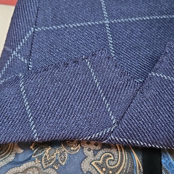 Tallia Mens Sport Coat Wool Paisley Lining GQ Style Plaid Executive Casual 40R - Picture 12 of 14